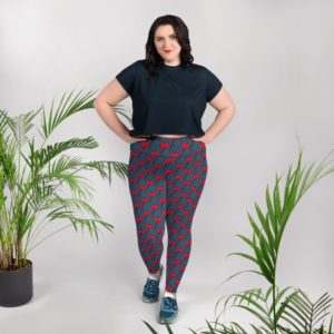 Love Life All-Over Print Plus Size Leggings