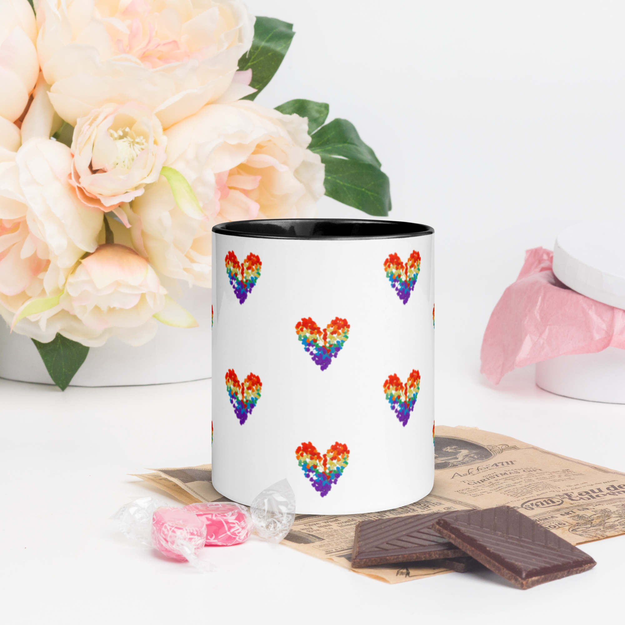 Ceramic Latte Mugs Full of Love