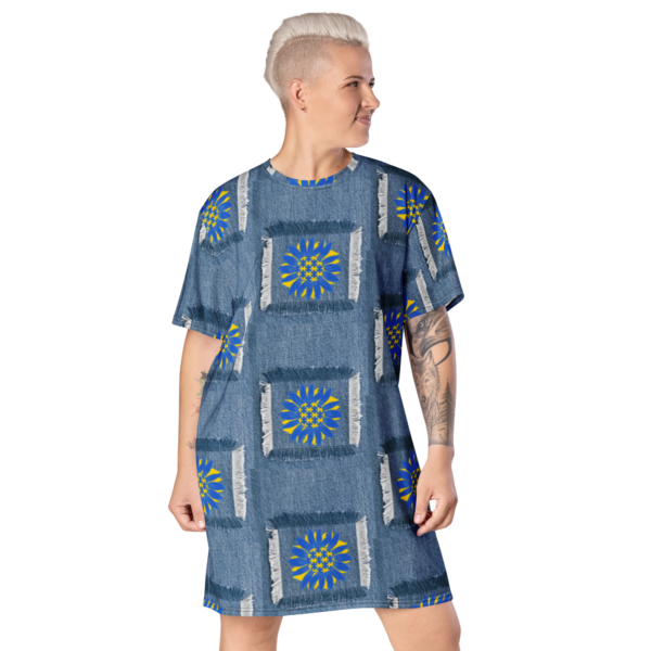 Blue and Gold Chromosome Oversized Dress